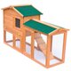 Rabbit Hutch 55.1inchx18.1inchx33.5inch Solid Pine Wood