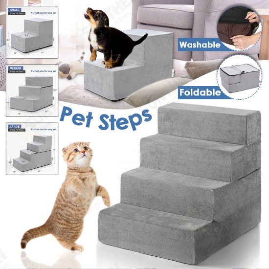 Steps Pet Stairs Climb Foam Ladder Cover Indoor Cat Dog Ramp Climbing Cover Puppy Supplies