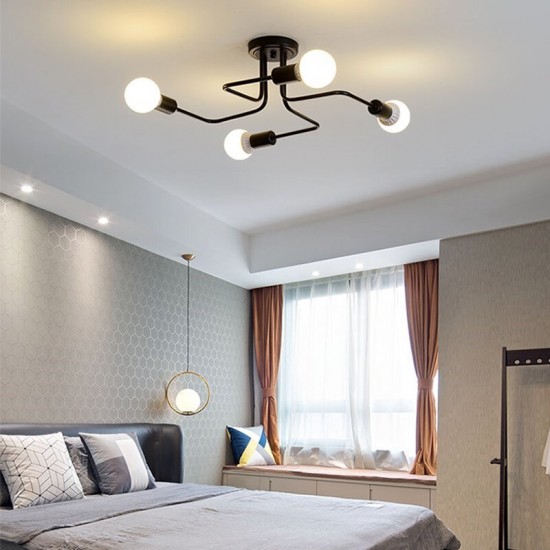 110-240V 4/6/8 Heads LED Ceiling Chandelier Pendant Lamp Lampshade Study Bedroom