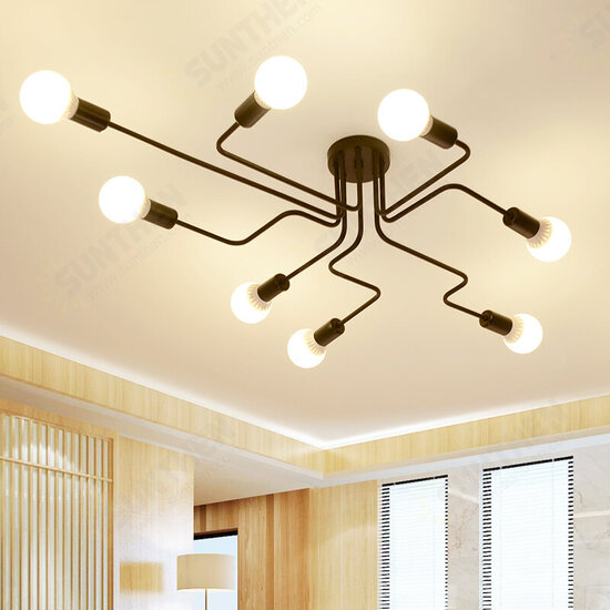 110-240V 4/6/8 Heads LED Ceiling Chandelier Pendant Lamp Lampshade Study Bedroom