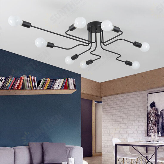 110-240V 4/6/8 Heads LED Ceiling Chandelier Pendant Lamp Lampshade Study Bedroom