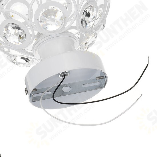 110-240V Black/White Mini Chandelier Crystal Modern Industrial Semi Flush Mount Ceiling Light Fixture Without Bulb 110-240V Black/White Mini Chandelier Crystal Modern Industrial Semi Flush Mount Ceiling Light Fixture Without Bulb