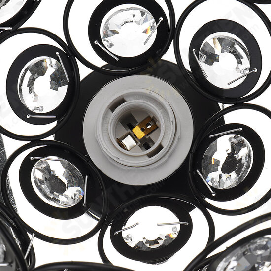 110-240V Black/White Mini Chandelier Crystal Modern Industrial Semi Flush Mount Ceiling Light Fixture Without Bulb 110-240V Black/White Mini Chandelier Crystal Modern Industrial Semi Flush Mount Ceiling Light Fixture Without Bulb
