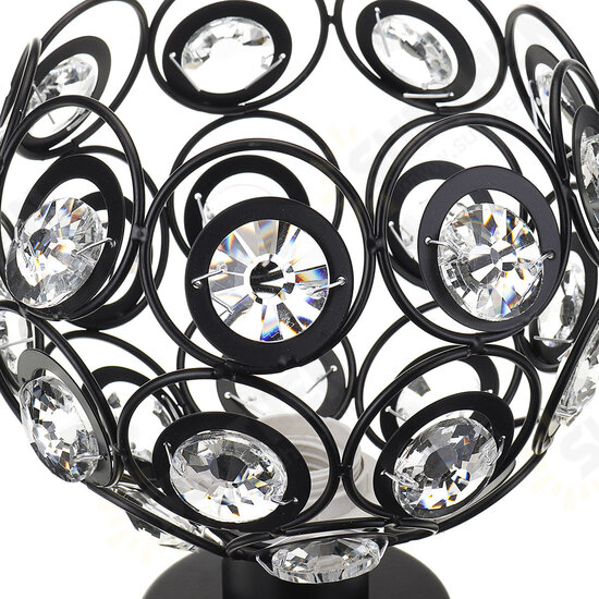 110-240V Black/White Mini Chandelier Crystal Modern Industrial Semi Flush Mount Ceiling Light Fixture Without Bulb