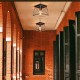 110V 2 Heads E26 Square Lamp Shade Chandelier Ceiling Pendant Light Fixtures Without Bulb