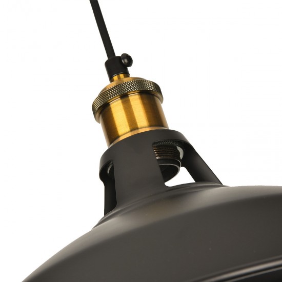 110V-250V 27cm Retro Chandeliers Pendant Lights E26/E27 Black Pendant Lighting For Home Without Bulb