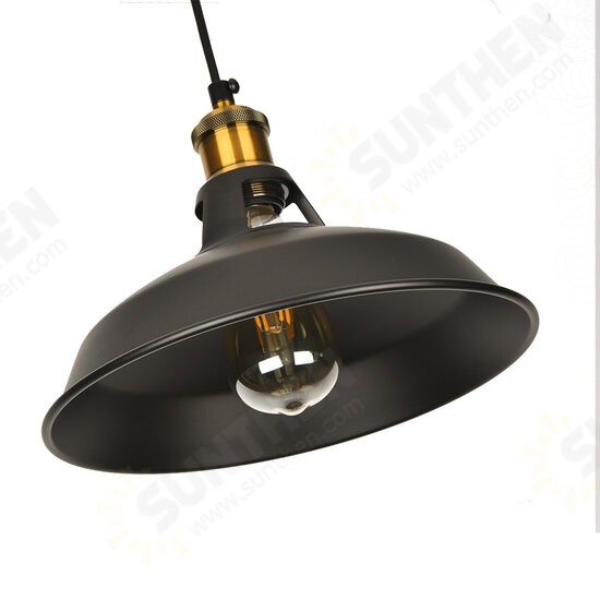 110V-250V 27cm Retro Chandeliers Pendant Lights E26/E27 Black Pendant Lighting For Home Without Bulb