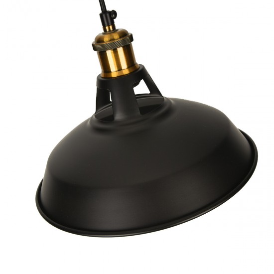 110V-250V 27cm Retro Chandeliers Pendant Lights E26/E27 Black Pendant Lighting For Home Without Bulb