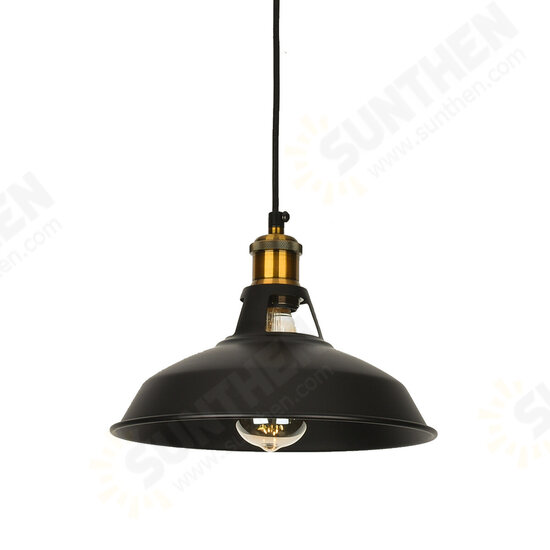 110V-250V 27cm Retro Chandeliers Pendant Lights E26/E27 Black Pendant Lighting For Home Without Bulb