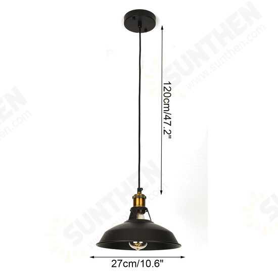 110V-250V 27cm Retro Chandeliers Pendant Lights E26/E27 Black Pendant Lighting For Home Without Bulb