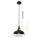 110V-250V 27cm Retro Chandeliers Pendant Lights E26/E27 Black Pendant Lighting For Home Without Bulb