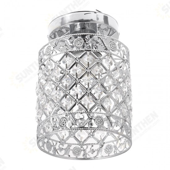 110V Ceiling Light Fixture Flush Mount Modern Pendant Lighting Crystal Chandelier Without Bulb