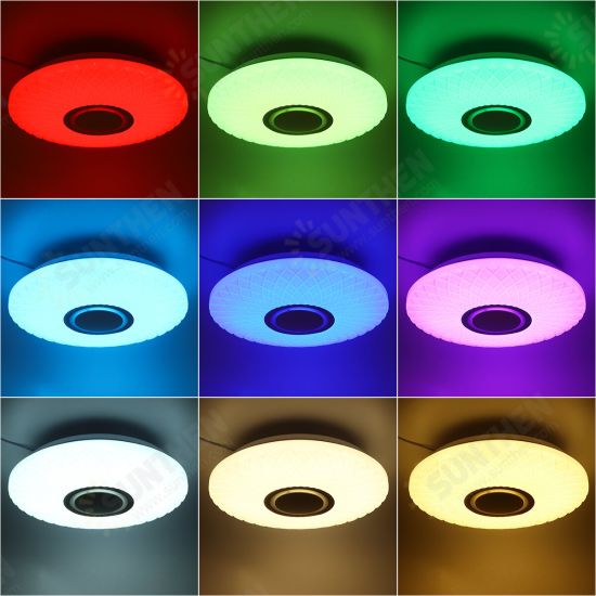 112LED Modern Dimmable Full Color RGB LED WIFI Ceiling Light with APP Remote Control