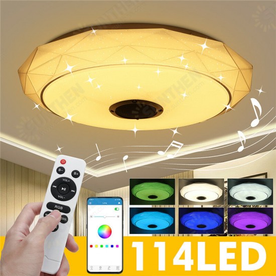 114LED Music Ceiling Lamp+Remote Control Bedroom Living Room Study AC180-265V