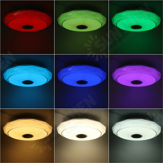 114LED Music Ceiling Lamp+Remote Control Bedroom Living Room Study AC180-265V