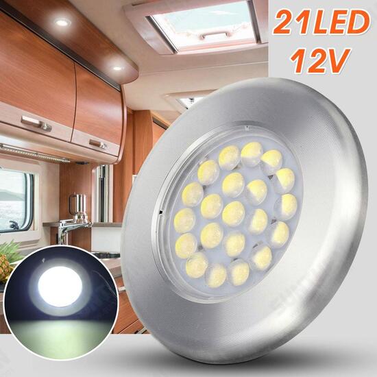 12V 21 LED Spot Light Ceiling Lamp For Caravan Camper Van Motorhome Boat