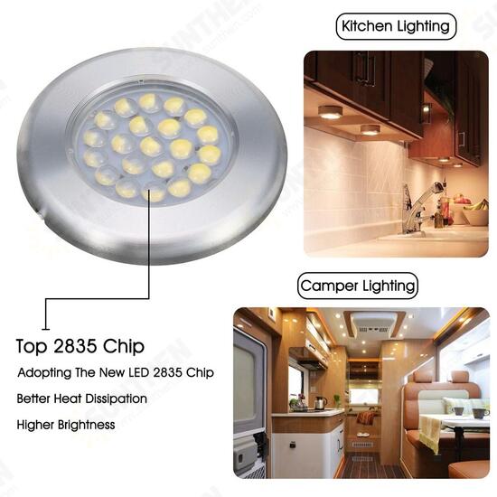 12V 21 LED Spot Light Ceiling Lamp For Caravan Camper Van Motorhome Boat