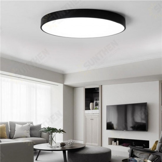 12W 18W 24W 5CM Warm/Cold White LED Ceiling Light Black Mount Fixture for Home Bedroom Living Room