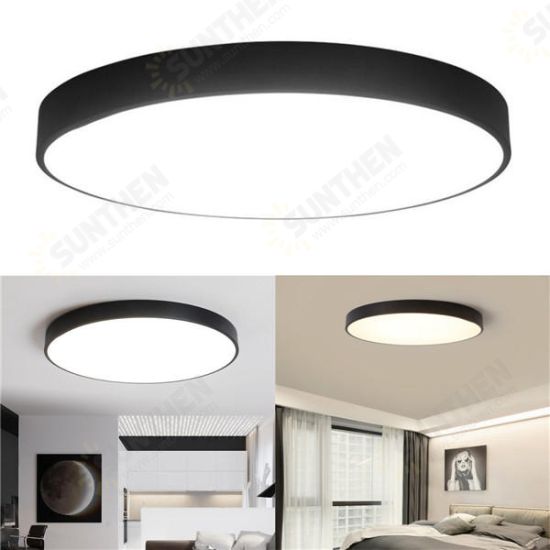 12W 18W 24W 5CM Warm/Cold White LED Ceiling Light Black Mount Fixture for Home Bedroom Living Room