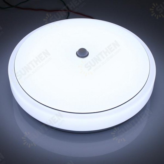 12W PIR Infrared Motion Sensor Flush Mounted LED Ceiling Light AC110-265V