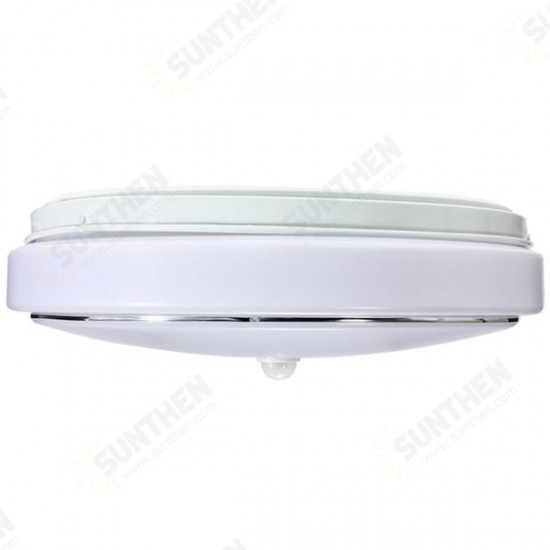 12W PIR Infrared Motion Sensor Flush Mounted LED Ceiling Light AC110-265V