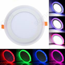 12W RGB Dual Color LED Recessed Ceiling Round Panel Down Light Lamp AC85-265V 12W RGB Dual Color LED Recessed Ceiling Round Panel Down Light Lamp AC85-265V
