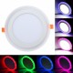 12W RGB Dual Color LED Recessed Ceiling Round Panel Down Light Lamp AC85-265V