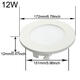 12W Round Ceiling Ultra Thin Panel LED Lamp Down Light Light 85-265V