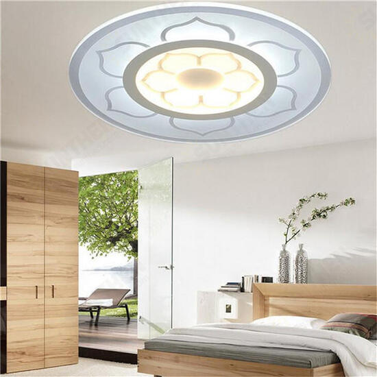 15W Modern Round Flower Acrylic LED Ceiling Lights Warm White/White Lamp for Living Room AC220V