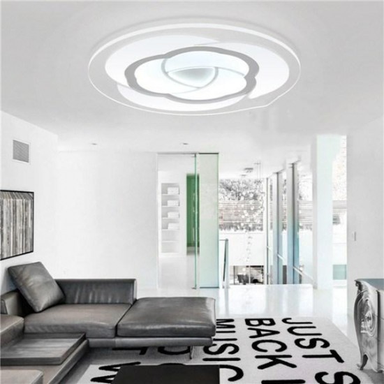 15W Modern Round Flower Acrylic LED Ceiling Lights Warm White/White Lamp for Living Room AC220V