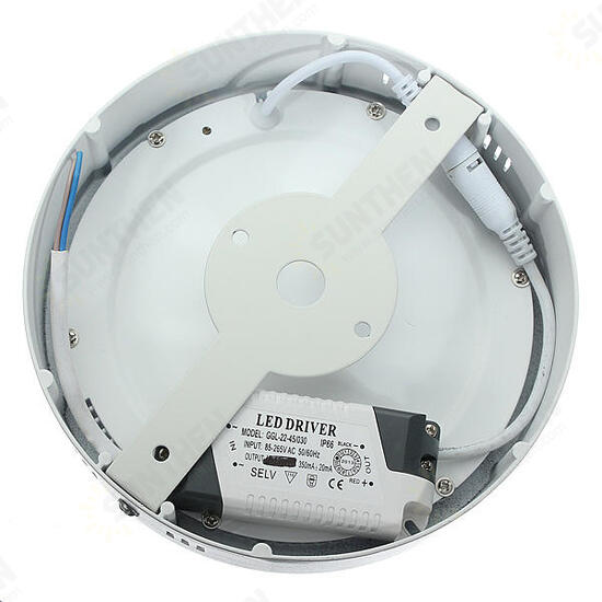 15W Round LED Panel Wall Ceiling Down Lights Mount Lamp AC 85-265V