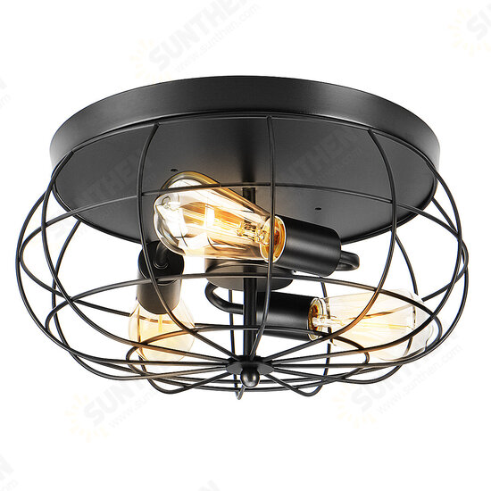 16inch 3-Light Industrial Pendant Ceiling Light Fixture Chandelier Metal Metal