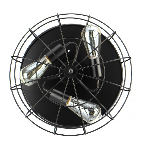 16inch 3-Light Industrial Pendant Ceiling Light Fixture Chandelier Metal Metal