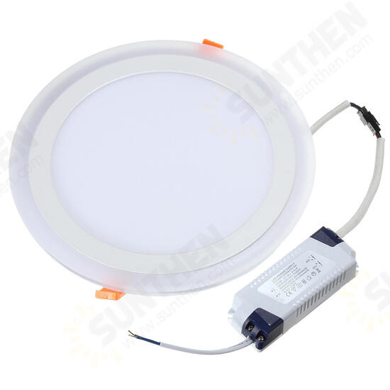 18W RGB Dual Color LED Recessed Ceiling Round Panel Down Light Lamp AC85-265V 18W RGB Dual Color LED Recessed Ceiling Round Panel Down Light Lamp AC85-265V