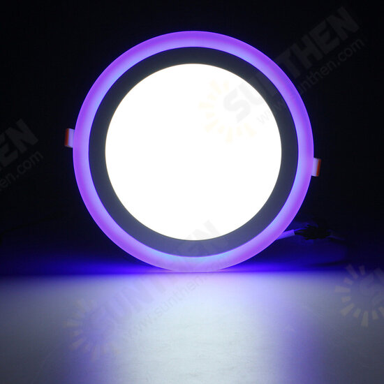 18W RGB Dual Color LED Recessed Ceiling Round Panel Down Light Lamp AC85-265V 18W RGB Dual Color LED Recessed Ceiling Round Panel Down Light Lamp AC85-265V