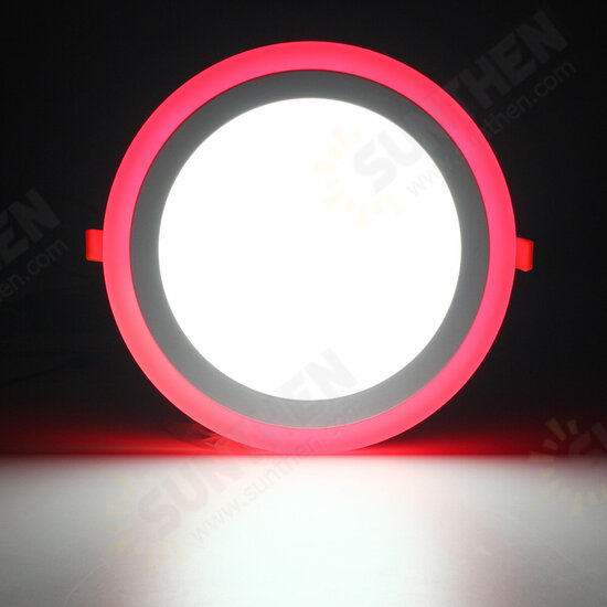 18W RGB Dual Color LED Recessed Ceiling Round Panel Down Light Lamp AC85-265V 18W RGB Dual Color LED Recessed Ceiling Round Panel Down Light Lamp AC85-265V