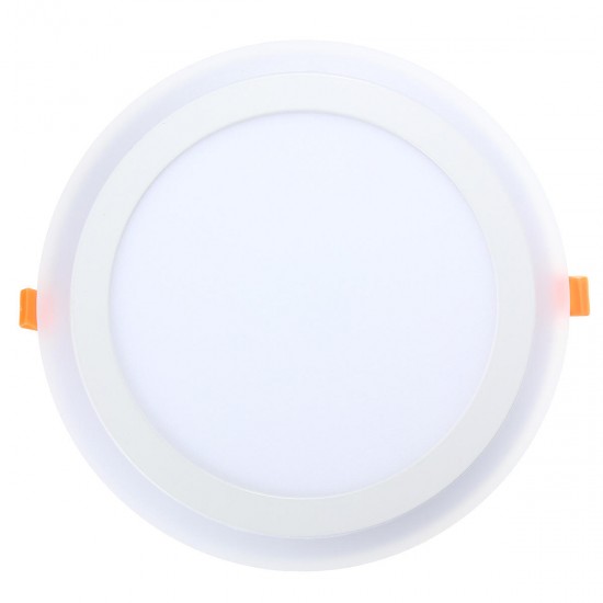 18W RGB Dual Color LED Recessed Ceiling Round Panel Down Light Lamp AC85-265V