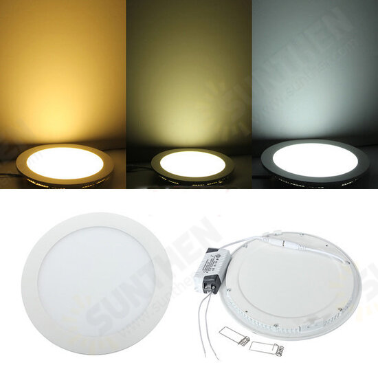 18W Round Ceiling Ultra Thin Panel LED Lamp Down Light Light 85-265V