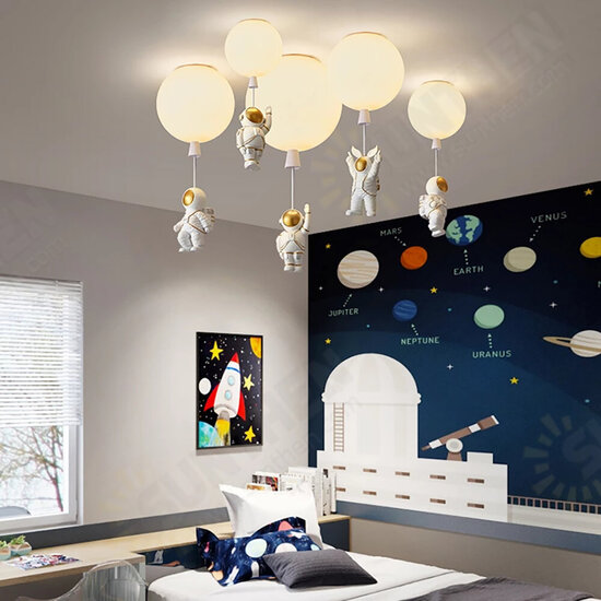 20CM/25CM/30CM/35CM E27 Nordic LED Ceiling Light Fixture Cartoon Astronaut Balloon Lamp For Children Nursery Room Bedroom Home Decor Modern Lighting