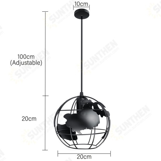 20X20CM Retro Iron E27 Chandeliers Industrial Pendant Light Ceiling Hanging Lamp for Living Dining Room 20X20CM Retro Iron E27 Chandeliers Industrial Pendant Light Ceiling Hanging Lamp for Living Dining Room