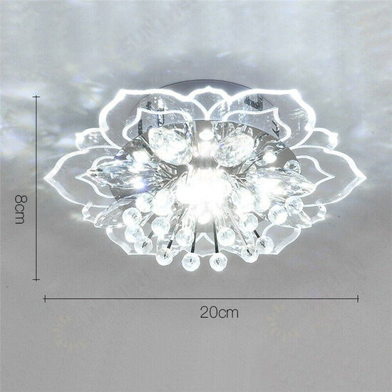 220V 5W 20CM Modern LED Ceiling Light Hallway Aisle Bedroom Crystal Lamp Indoor Lighting