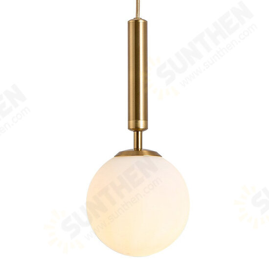 220V E14 12W/16W LED Modern Pendant Lamp Luxurious Gold/Black Glass Ball Lampshade Hanging Lights Fixtures For Dining Room Bedroom Decoration Lighting