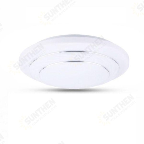 24W 1900lm LED Ceiling Light Surface Mount Round Panel Lamp Bedroom Living Room 85-265V