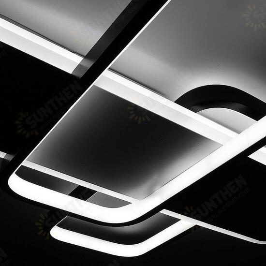 24W Modern LED Ceiling Light Rectangle Fixtures Lamp Living Room Bedroom Remote 24W Modern LED Ceiling Light Rectangle Fixtures Lamp Living Room Bedroom Remote