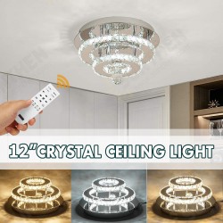 24W/48W Chandelier Crystal Stepless Dimming LED Round Ceiling Light Remote Control Fixture Decor AC100-240V 24W/48W Chandelier Crystal Stepless Dimming LED Round Ceiling Light Remote Control Fixture Decor AC100-240V
