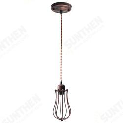 2M Vintage Pendant Trouble Light Bulb Guard Wire Cage Ceiling Hanging Lampshade 2M Vintage Pendant Trouble Light Bulb Guard Wire Cage Ceiling Hanging Lampshade