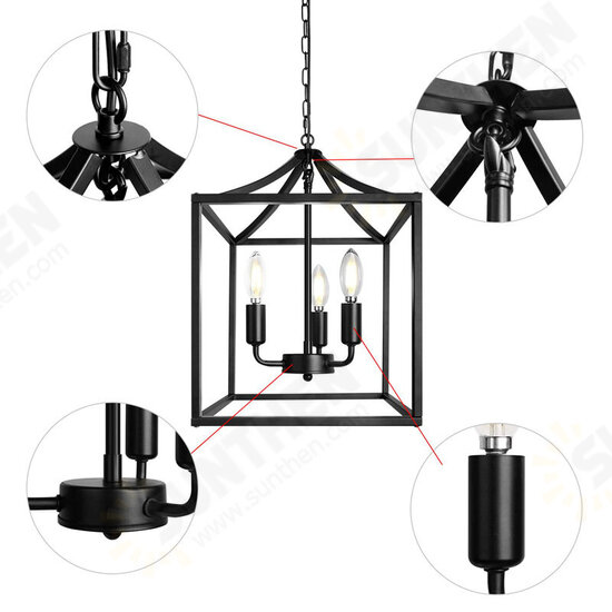 3 Heads E12 Pendant Light Ceiling Lamp Hallway Bedroom Home Bar Fixture Decor