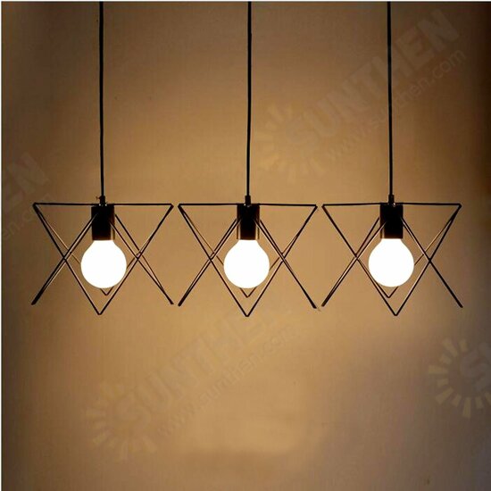 3 In 1 Metal Vintage Ceiling Light Pendant Lamp Cage Lampshade Fixture Chandelier Indoor Lighting 3 In 1 Metal Vintage Ceiling Light Pendant Lamp Cage Lampshade Fixture Chandelier Indoor Lighting