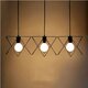 3 In 1 Metal Vintage Ceiling Light Pendant Lamp Cage Lampshade Fixture Chandelier Indoor Lighting