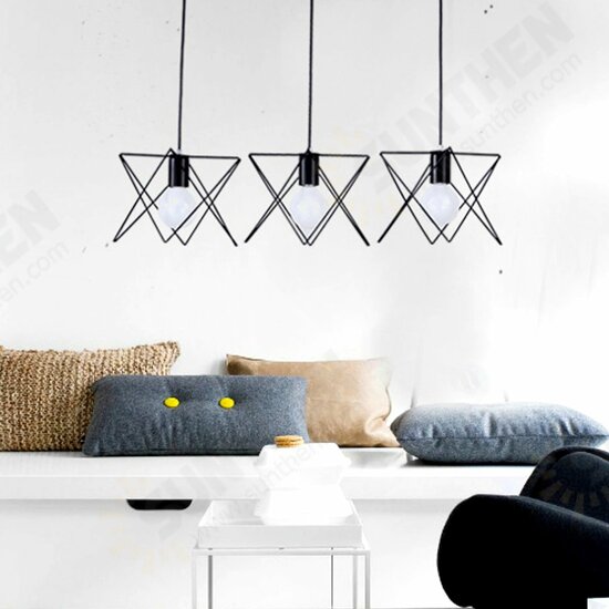 3 In 1 Metal Vintage Ceiling Light Pendant Lamp Cage Lampshade Fixture Chandelier Indoor Lighting 3 In 1 Metal Vintage Ceiling Light Pendant Lamp Cage Lampshade Fixture Chandelier Indoor Lighting